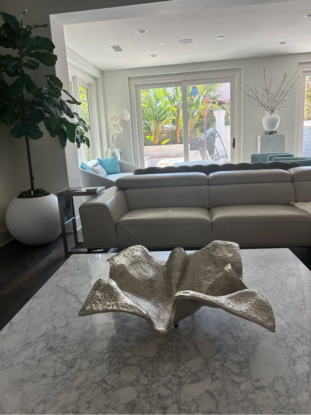 John-Richard Draped Fabric Square Bowl